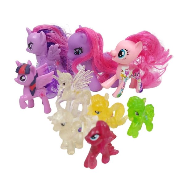 Hasbro My Little Pony Mini Figures Toys Unicorns Wings Lot Of 9 - Picture 3 of 11